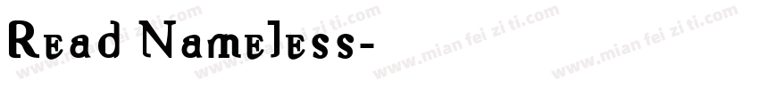 Read Nameless字体转换